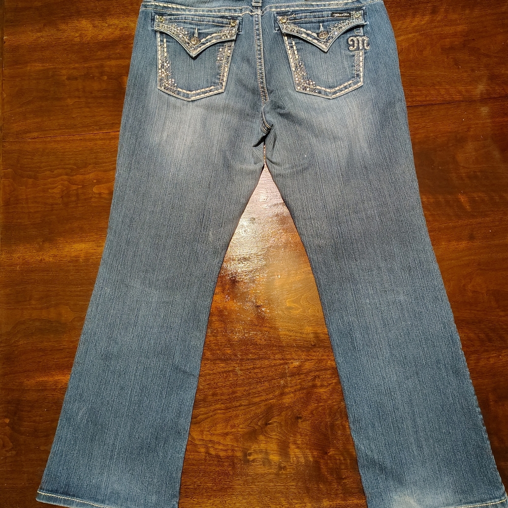 Women's Blue Embellished Jeans